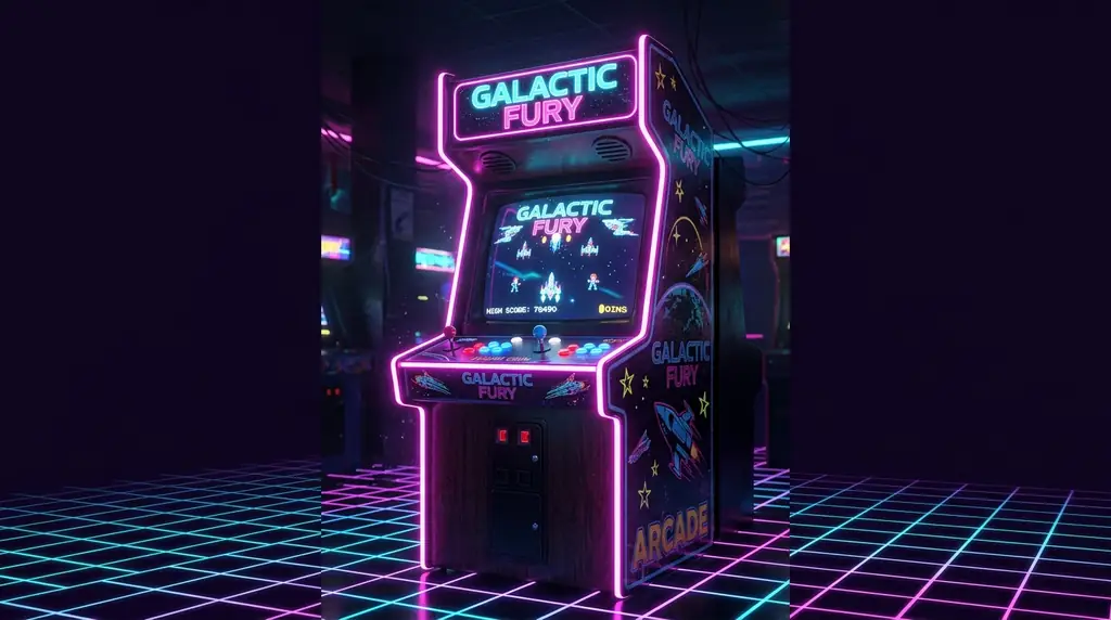 Neon Arcade Cabinet